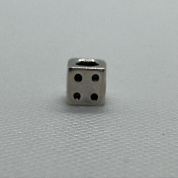 Pandora Sterling Silver Dice Charm ALE 925 Lucky Dice Bead - Picture 7 of 8